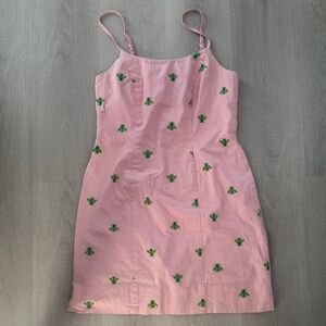 Lilly Pulitzer Pink Floral Embroidered Bee Dress